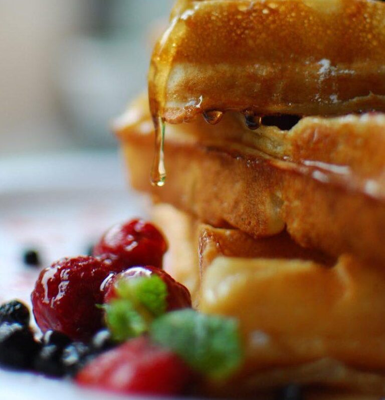 pancake with maple syrup